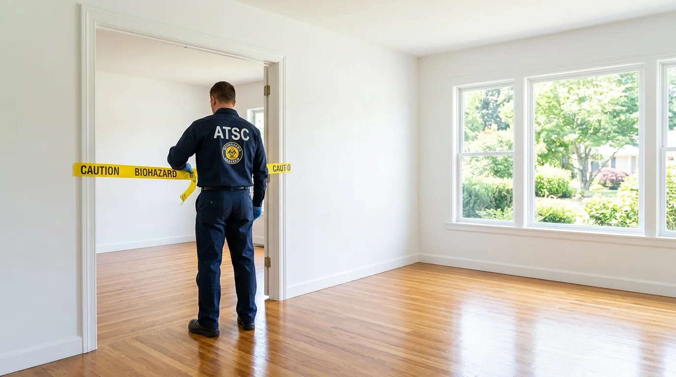 Certified biohazard cleanup crew performing Crime Scene Cleanup in Moosic